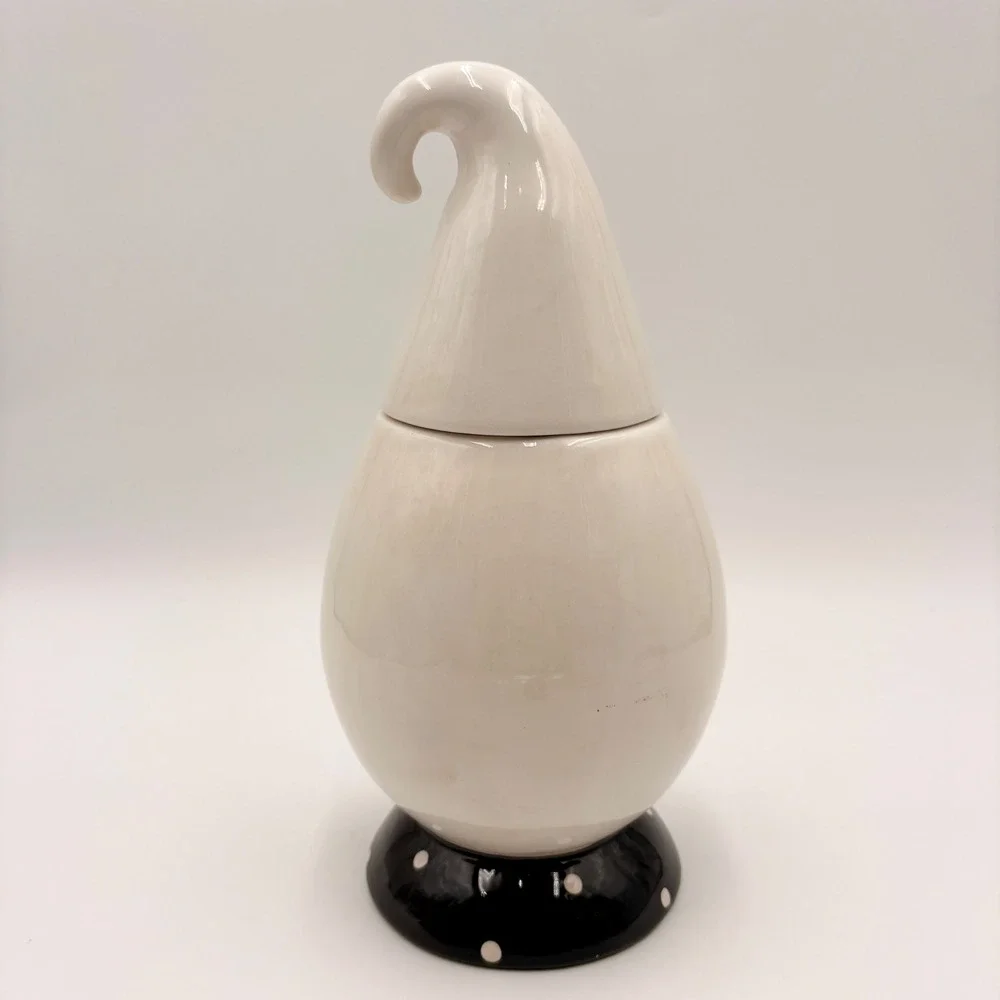 Johanna Parker Vintage Style Ceramic Gus Ghost Canister Halloween Decor   Retro